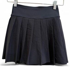 NWOT Athleta Black Pleated Levitate Skort Tennis/Golf Athletic Mini Skirt - XXS